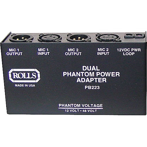 Rolls PB223 Dual Phantom Power Adaptor Reverb