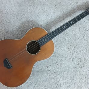 Vintage 1940s Harmony Tenor Acoustic Parlor Guitar Kay Regal SS Stewart Player image 1