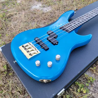 Vintage BC Rich NJ Series Bass Guitar 80s, 90s Blue With Original Hard Case Plays EXC+ 8.5LBS image 5