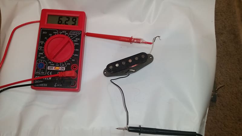 Fender STRATOCASTER Pickup 1978 grey bottom meter read 6.29 image 1