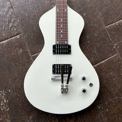 Asher Lap Steel with Certano Palm Benders - White image 4
