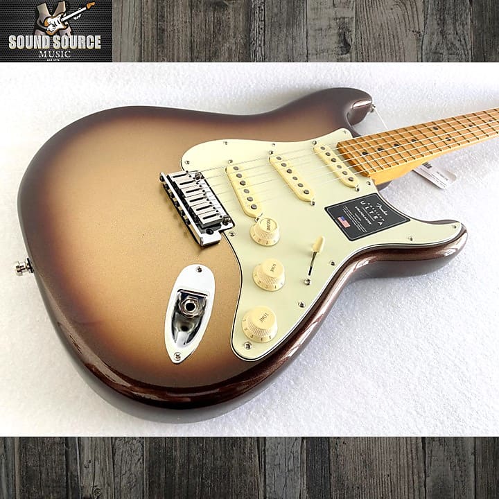 Fender American Ultra Stratocaster SSS, 8.0 lbs. 2022 Mocha Burst image 1