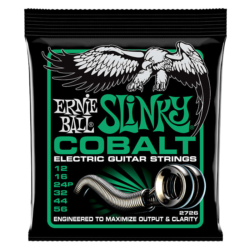 Ernie Ball Not Even Slinky Cobalt Electric Guitar Strings 12-56 Gauge image 1