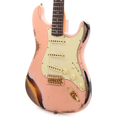 Fender Custom Shop 1960 Stratocaster "Chicago Special" Heavy Relic Super Aged Shell Pink over 3-Color Sunburst w/Gold Hardware (Serial #R134528) image 2