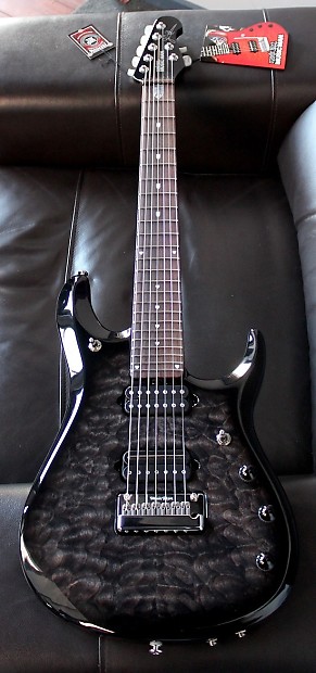 Music Man John Petrucci JP7 BFR Quilt 7-String (Trans Black Burst) image 1
