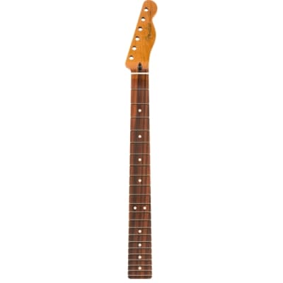 Fender Roasted Maple Telecaster® Neck, 22 Jumbo Frets, 12", Pau Ferro, Flat Oval Shape image 1