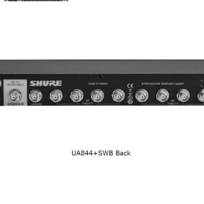 Shure UA844+SWB/LC 5-Way Active Antenna Splitter and Power Distribution System for QLX-D, ULX, ULX-D image 2