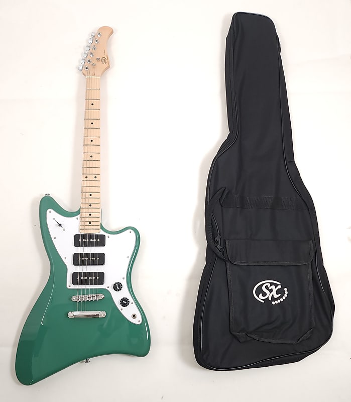 SX Liquid MN Alder 3P90 Stop VGN Green Electric Guitar with Stop
