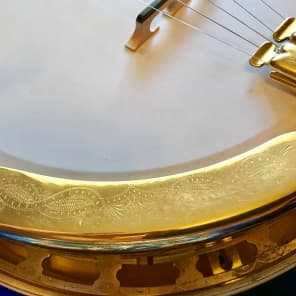 GIBSON Florentine Five string banjo 1927 conversion from tenor 40 hole arch top image 21
