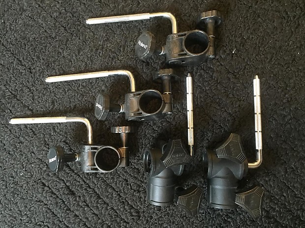 5x Roland V Drum Rack Clamp Arm Bar Mounts T Clamps
