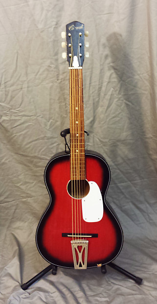 1960s Conrad Parlor Guitar in Red Burst! (Japanese Made) | Reverb