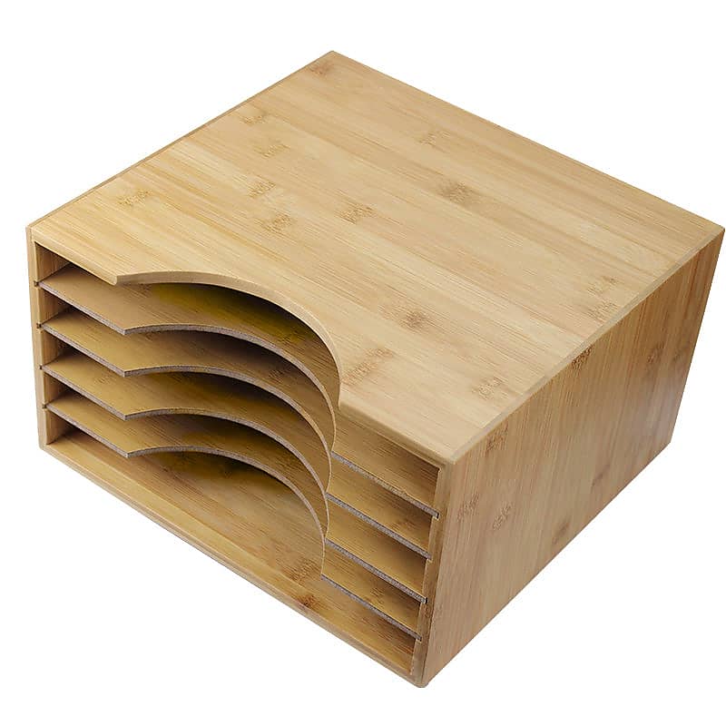 Natural Bamboo Vinyl LP Record Storage Case Reverb