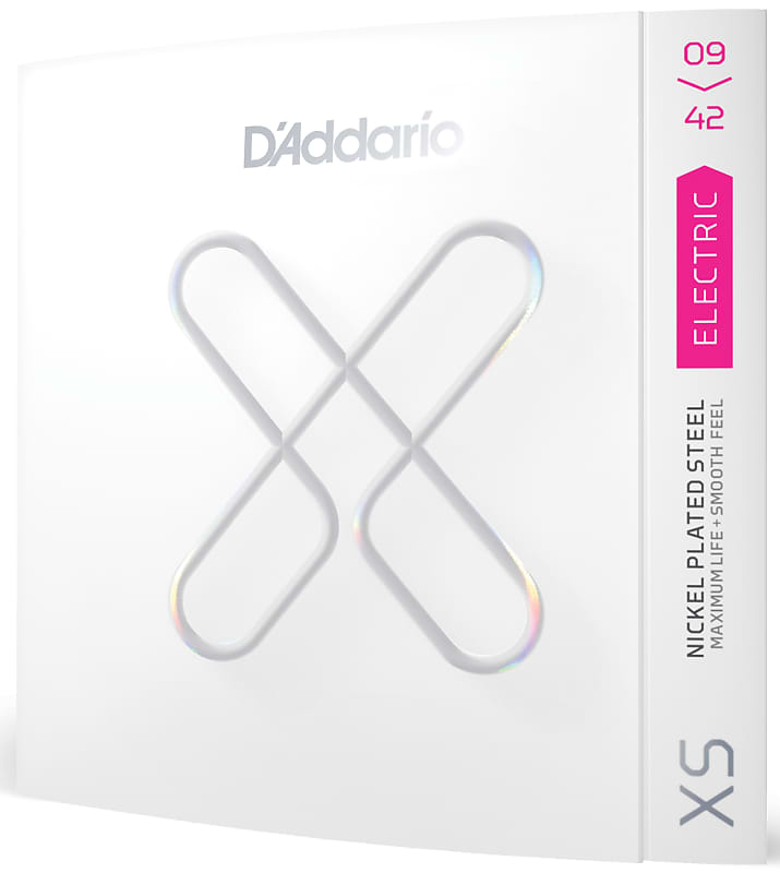 D'Addario XSE0942 XS NPS Series Super Lite Nickel Coated Electric Guitar Strings Gauge 9-42 image 1