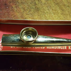 Vintage 24kt. Gold Plated Humdinger Kazoo by S.J. Miller In Original Box