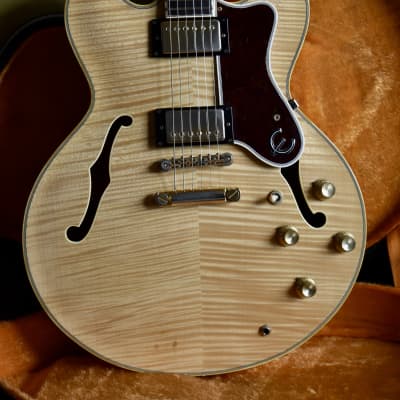 1991 Epiphone Sheraton Antique Natural Made in Japan Terada Factory, Figured, Long Tenon Neck, MIJ, Pre-Elitist image 6