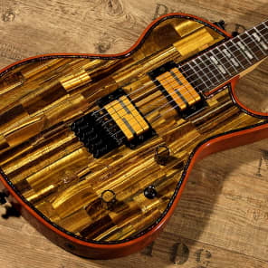 Tiger´s Eye top? I am not kidding you - this Chronos guitar has a real gemstone top! image 2