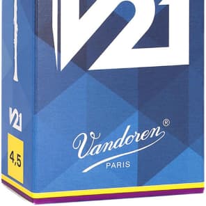 Vandoren CR8145 V21 Series Eb Clarinet Reeds - Strength 4.5 (Box of 10)