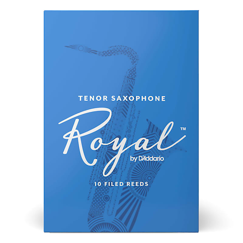 D'Addario Royal RKB1025 Tenor Saxophone Reed 10-Pack, Strength 2.5 image 1