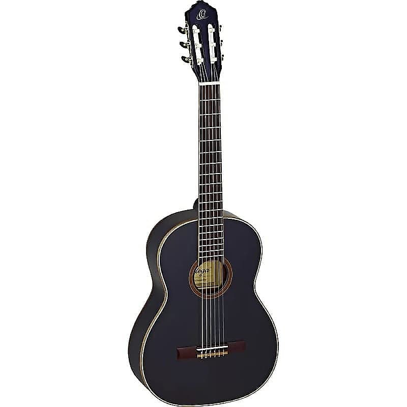Ortega Guitars R221BK Family Series Spruce Top Nylon String Guitar in Satin Black w/ Gig Bag & Video image 1