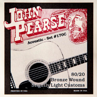 Cuerdas Acústica John Pearse 170C 80/20 Bronze Slightly Light 11-52 image 2