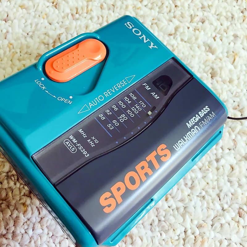 Sony WM-FS393 [COLLECTIBLE] Walkman Cassette Player, Awesome Green, Working  !