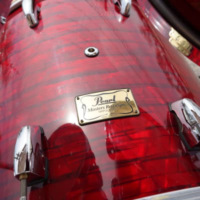 Pearl Masters Retro-Spec Red Onyx Pearl 4pc Maple Shell Pack w/ hdw.+ Holders | 10, 12, 14, 22" image 10