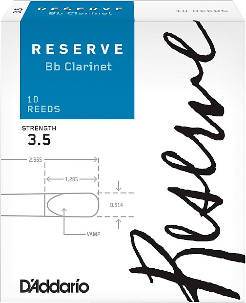 Rico DCR1035 Reserve Bb Clarinet Reeds - Strength 3.5 (10-Pack) image 1