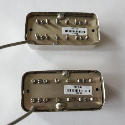 Filtertron style alnico 5 guitar neck + bridge pickups set nickel image 3