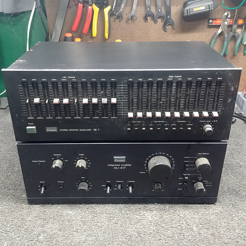 Vintage Sansui AU-417 Integrated Amp & SE-7 Graphic Vintage Sansui AU-417 Integrated Amp & SE-7 Graphic