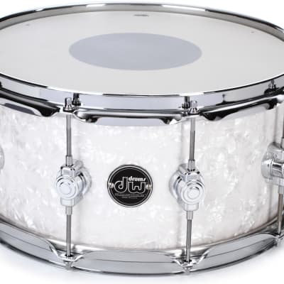 DW Performance Series Snare Drum - 6.5 x 14 inch - White Marine Finish Ply (2-pack) Bundle