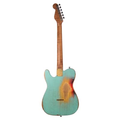 Paoletti Guitars Nancy Loft FLTH - Heavy Distressed Surf Green - Ancient Reclaimed Chestnut Body, Hand Wound Pickups, Custom Boutique Electric - NEW! image 6