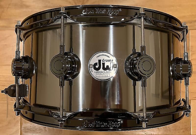 DW DRVT6514SVC 6.5x14 Collector s Series 1mm Black Ti Titanium Snare Drum w Black Nickel Hardware