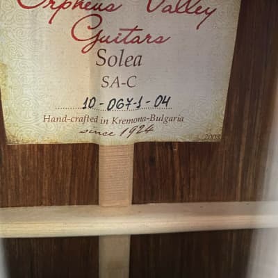 Orpheus Valley Solea SA-C Classical Nylon-String Guitar (B Stock) image 6