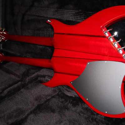B.C. Rich Custom Shop Handmade Bich Doubleneck Guitar Trans Red image 11