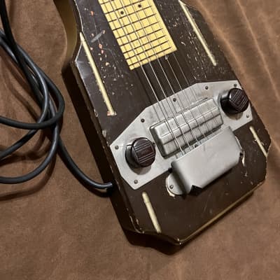 Harmony Lap steel 40’s 50’s - Brown Lacquer with gold accents image 9