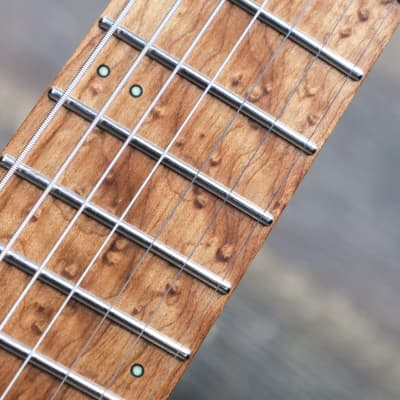 NK Guitars 7-String Headless Flame Top Purple Blue Burst