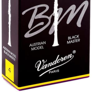 Vandoren CR184T Black Master Traditional Bb Clarinet Reeds - Strength 4 (Box of 10)