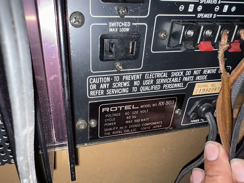 Rotel Rx803 Late 70’s - Silver  			