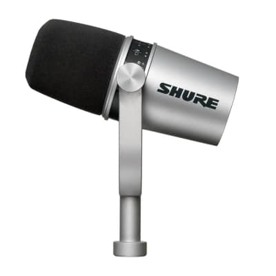 Shure MV7 Dynamic Unidirectional Dual XLR/USB Podcasting Microphone, Silver image 11