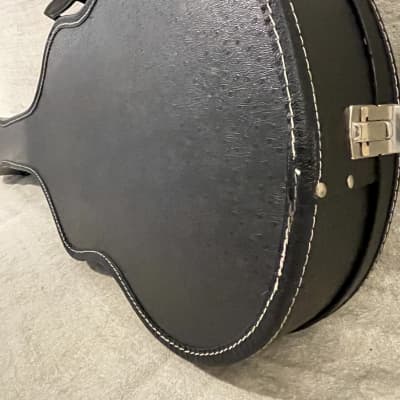 Original Vintage 60’s-70’s Harmony Rebel Acoustic Electric Guitar Case / Case Only Black Faux Ostrich w Blue Interior image 10