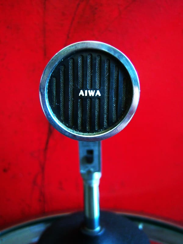dynamicマイクDM-47 uni-directional MS-1 アイワ One Aiwa DM-47 dynamic microphone, High Z with cables and