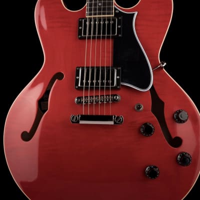 Heritage H-535 Semi-Hollow Trans Cherry Electric Guitar with Case image 6