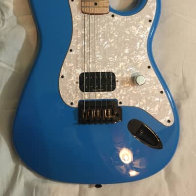 Electric Blue “Tom Delonge Style” Squier Stratocaster Partscaster image 1