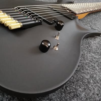 KOLOSS X7 headless Aluminum body 7 string electric guitar black image 8