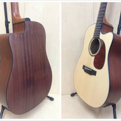 Maestro 07CEQ Solid Spruce/Mahogany Electric-Acoustic Guitar,Cutaway,EQ+Free Bag image 8