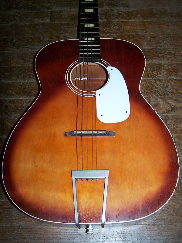 Vintage Silvertone H615 Acoustic Guitar 1960s Cherry