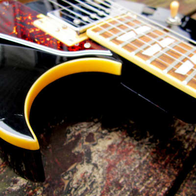 SX Les Paul Copy 6 String Electric Guitar - Black image 7