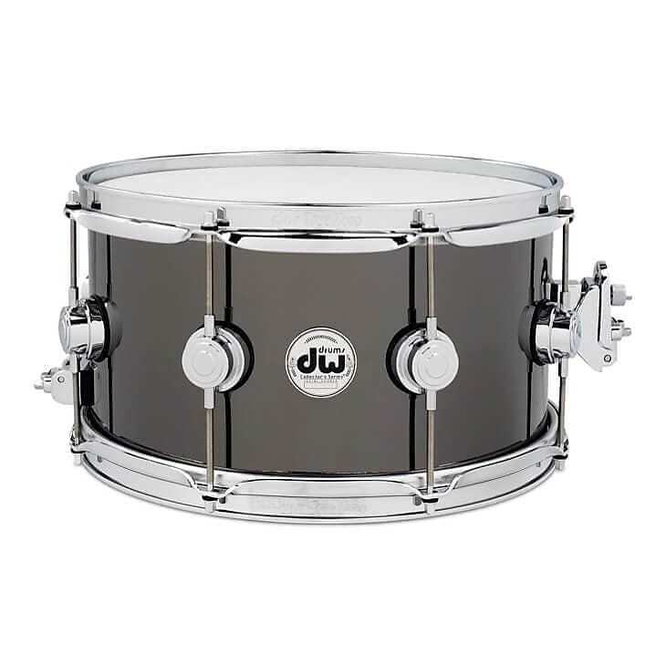 DW Collectors Black Nickel Over Brass Snare Drum 13x7 Chrome Hardware image 1