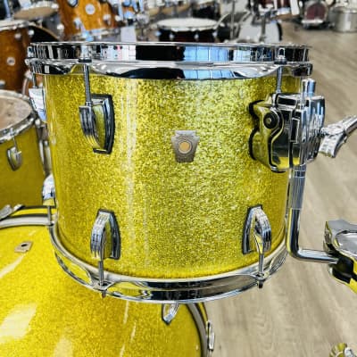 Ludwig Classic Maple 3-Piece Shell Pack 12/16/22 (Yellow Glitter) image 3