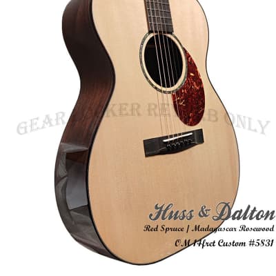 Huss & Dalton OM 14-fret Custom Red Spruce & Madagascar Rosewood handcrafted guitar 5831 image 1